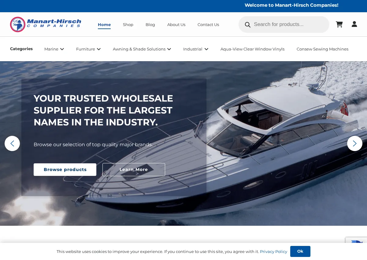 Store homepage