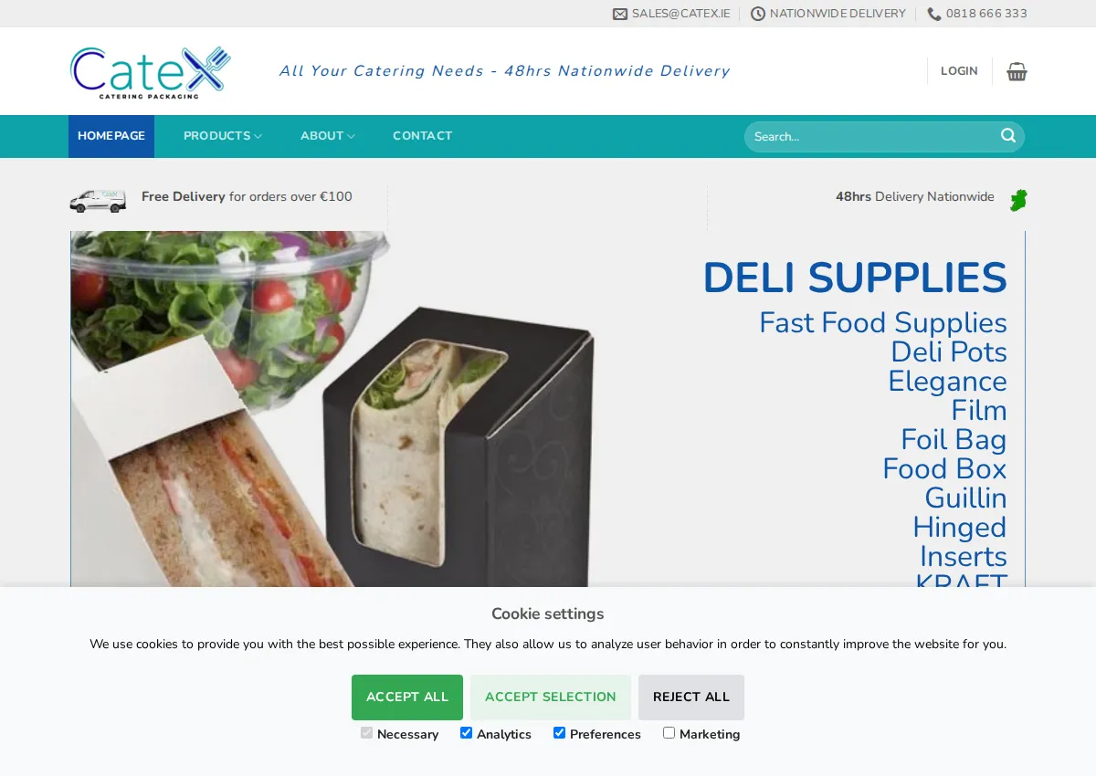 Store homepage