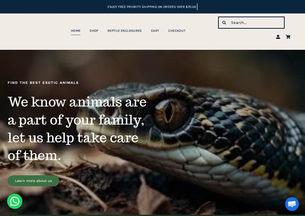 Store homepage
