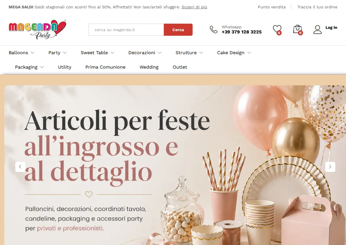 Store homepage