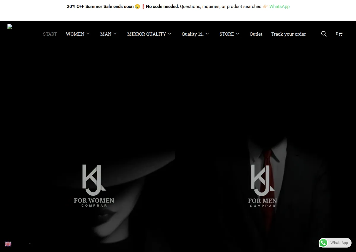Store homepage