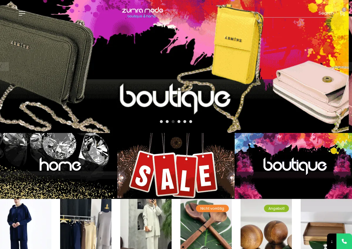 Store homepage