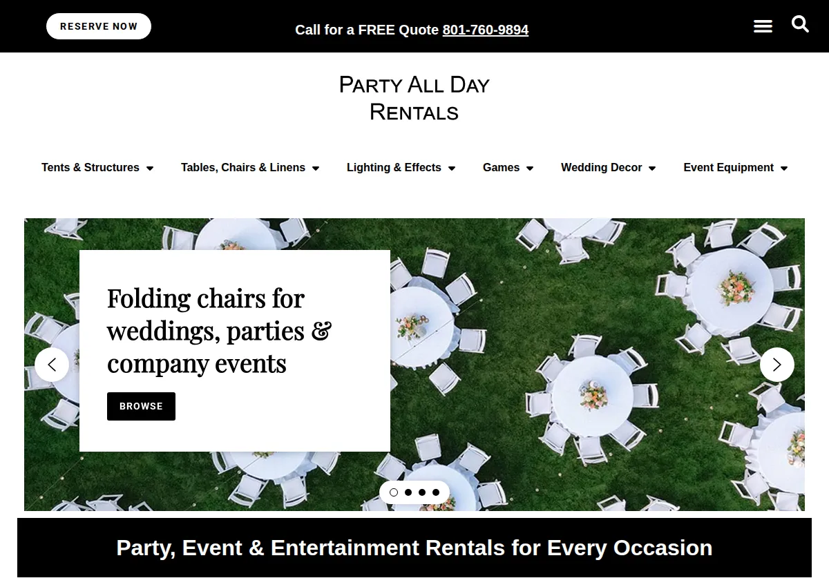 Store homepage