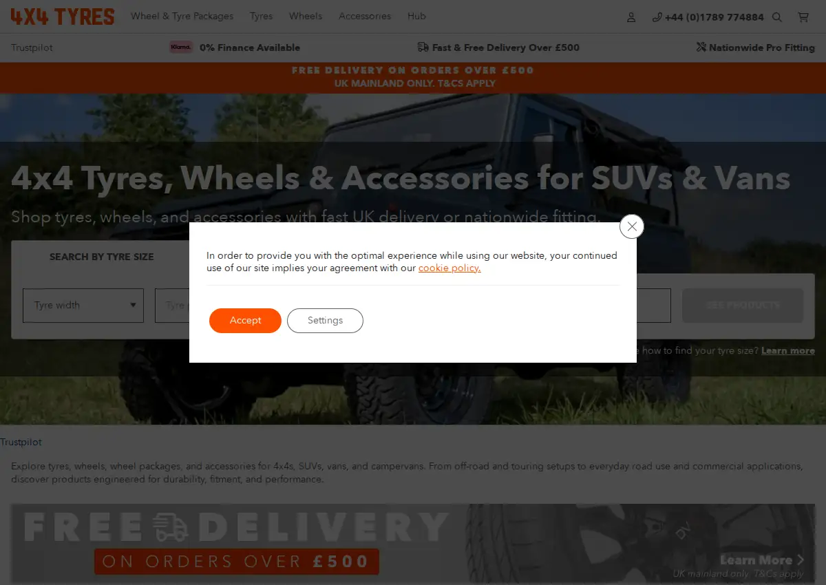 Store homepage