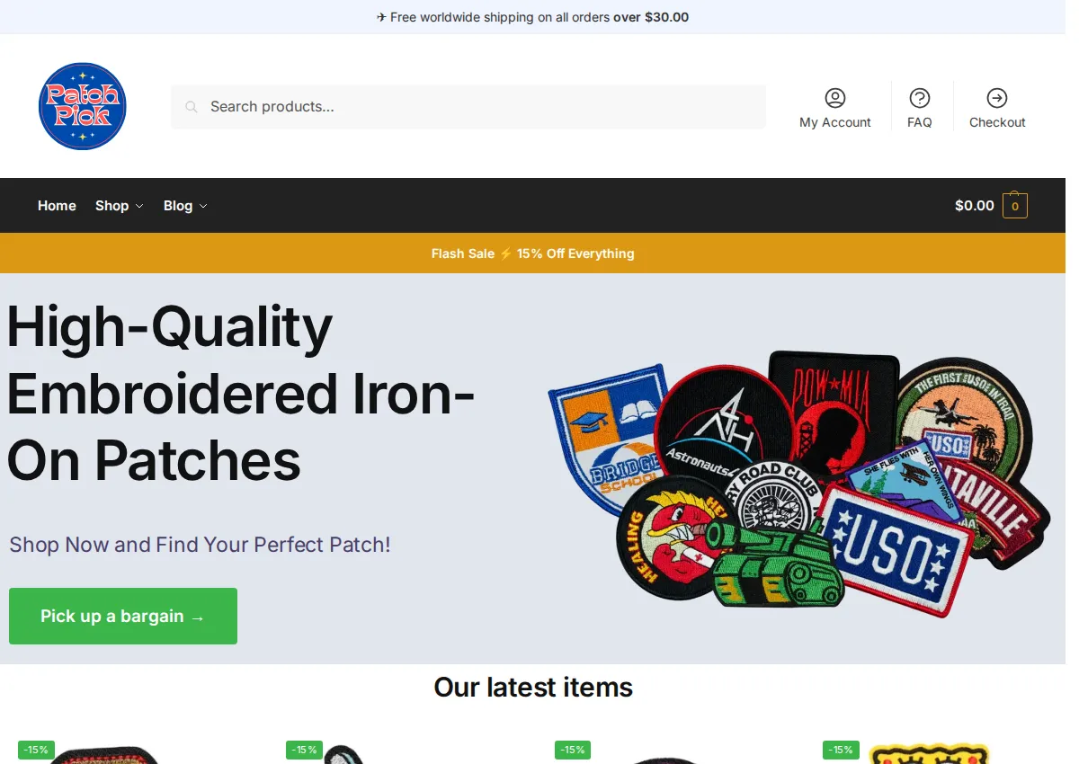 Store homepage