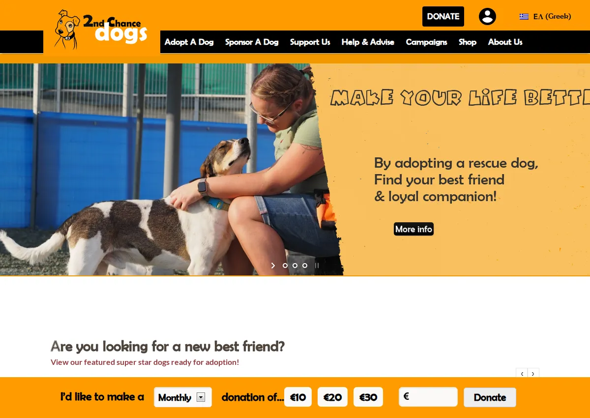 Store homepage