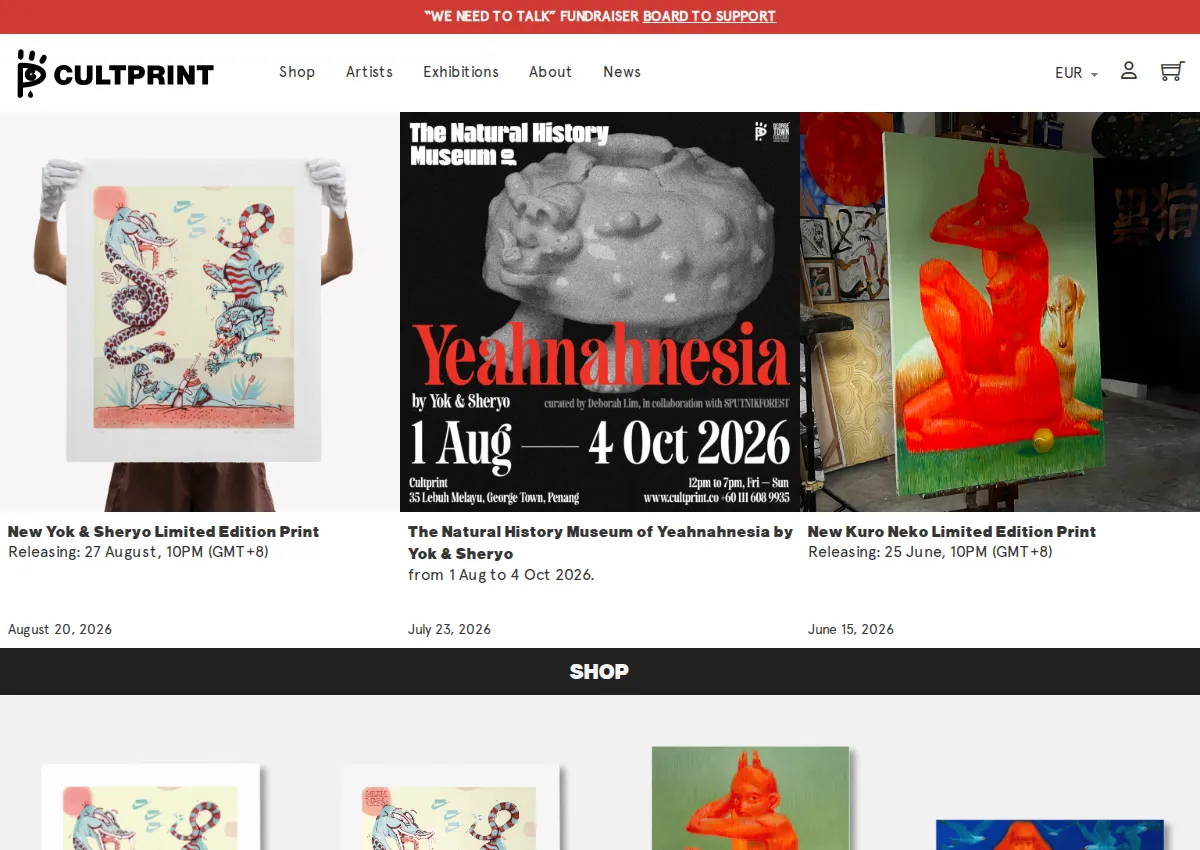 Store homepage