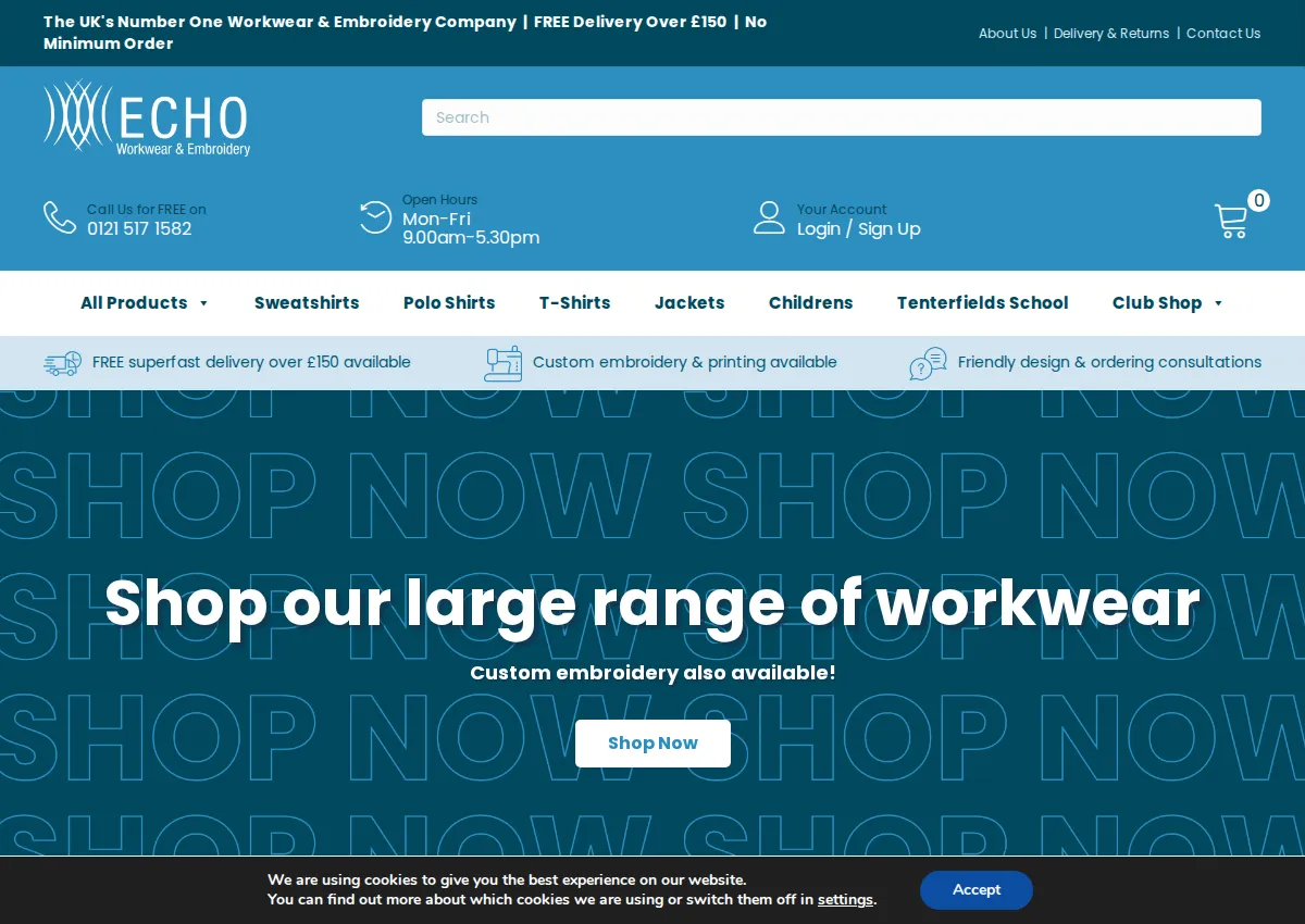 Store homepage