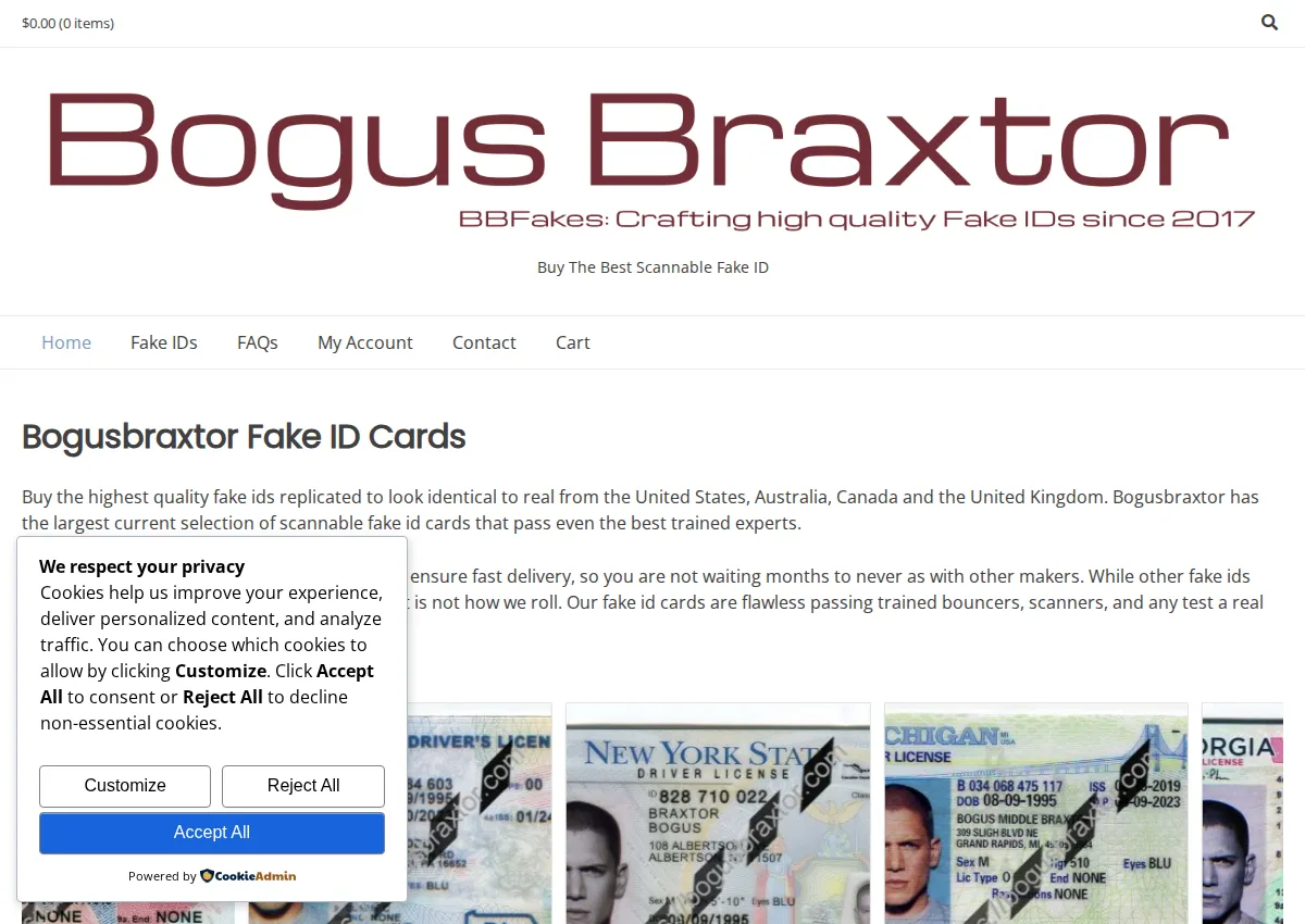 Store homepage