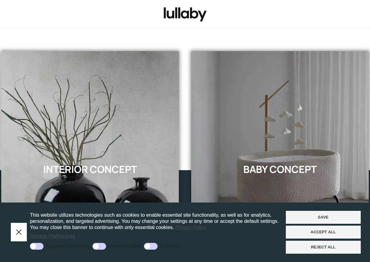 Store homepage