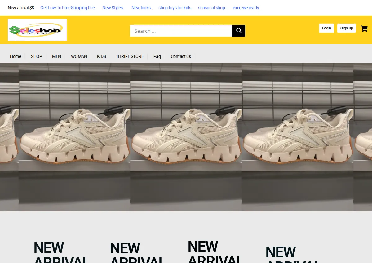 Store homepage