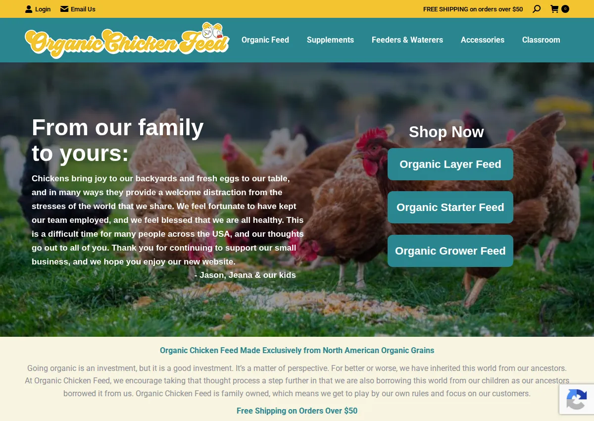 Store homepage