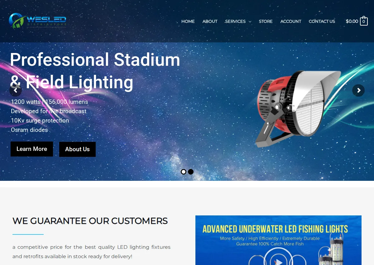 Store homepage