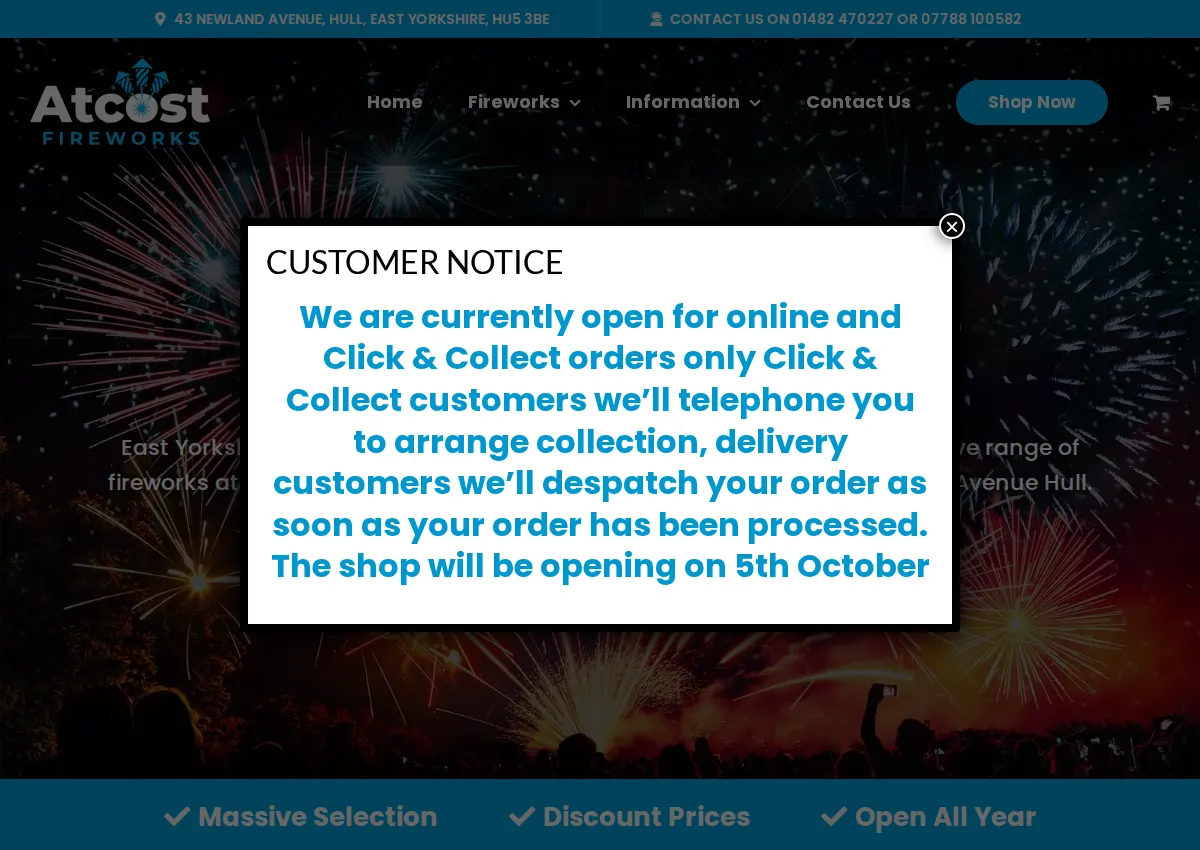 Store homepage