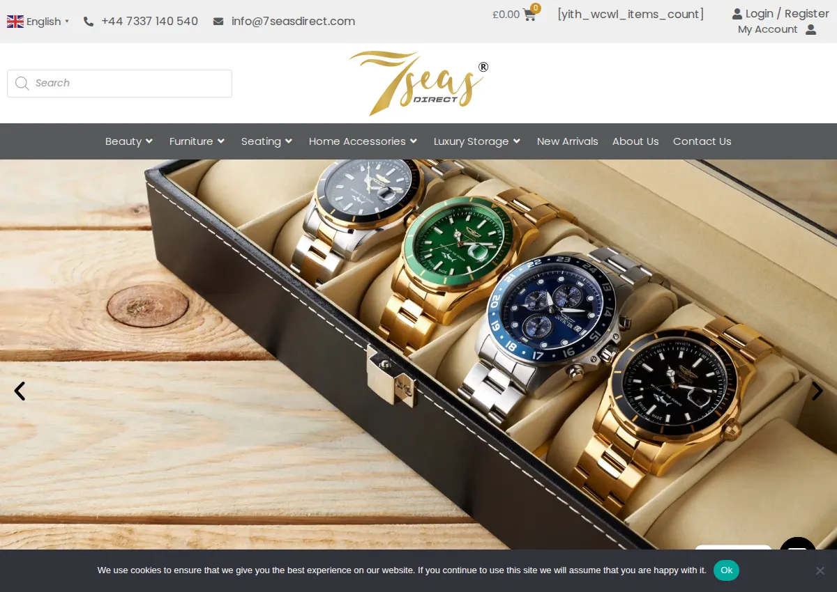 Store homepage