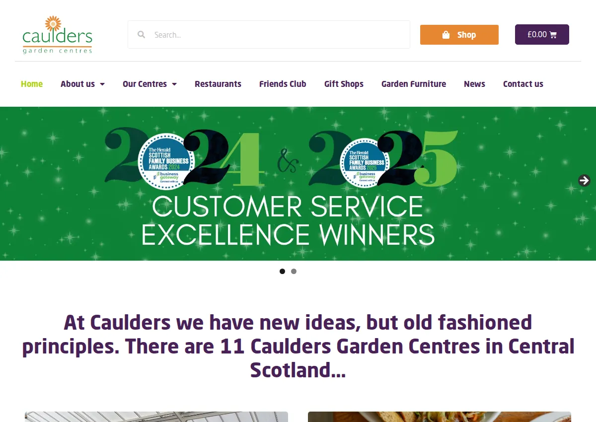 Store homepage