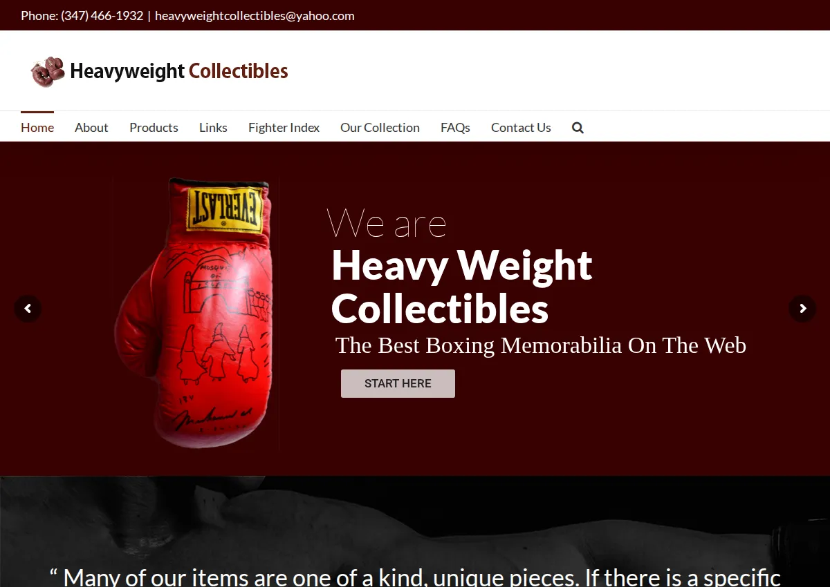 Store homepage