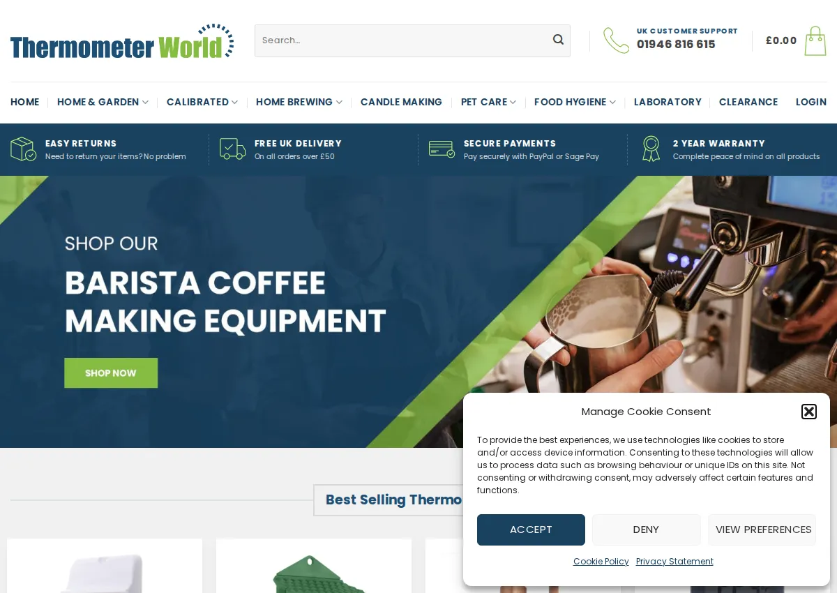 Store homepage