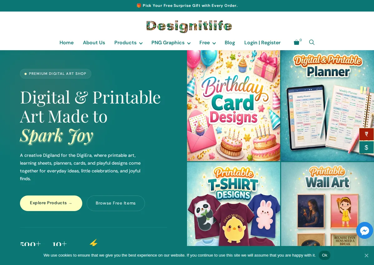Store homepage