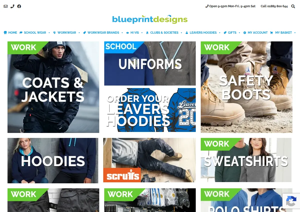 Store homepage