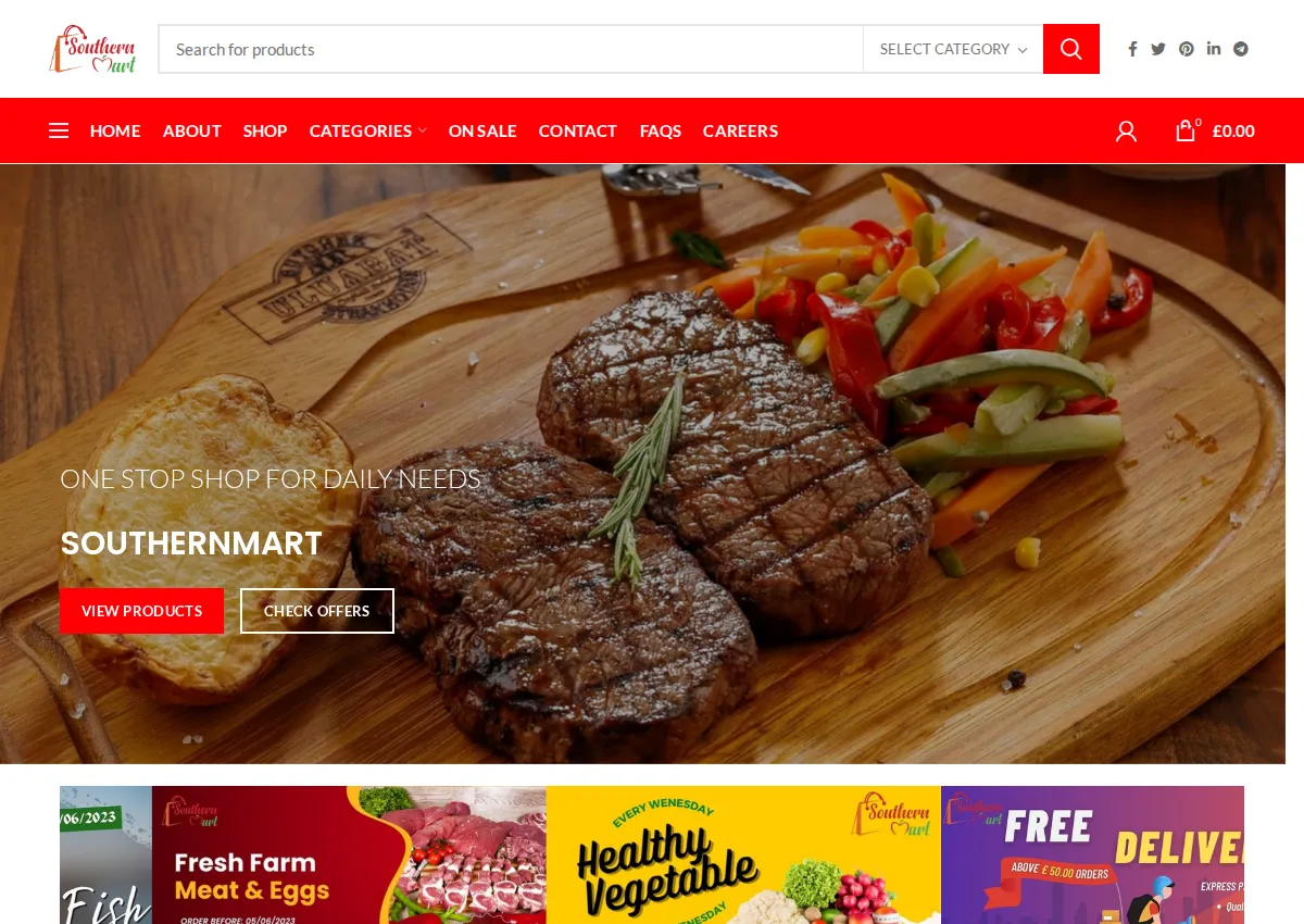 Store homepage