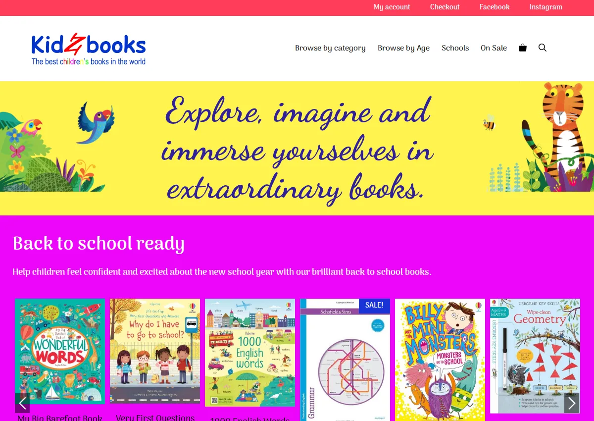 Store homepage