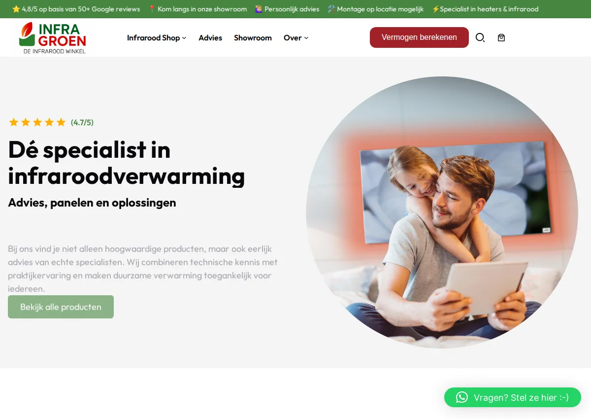 Store homepage