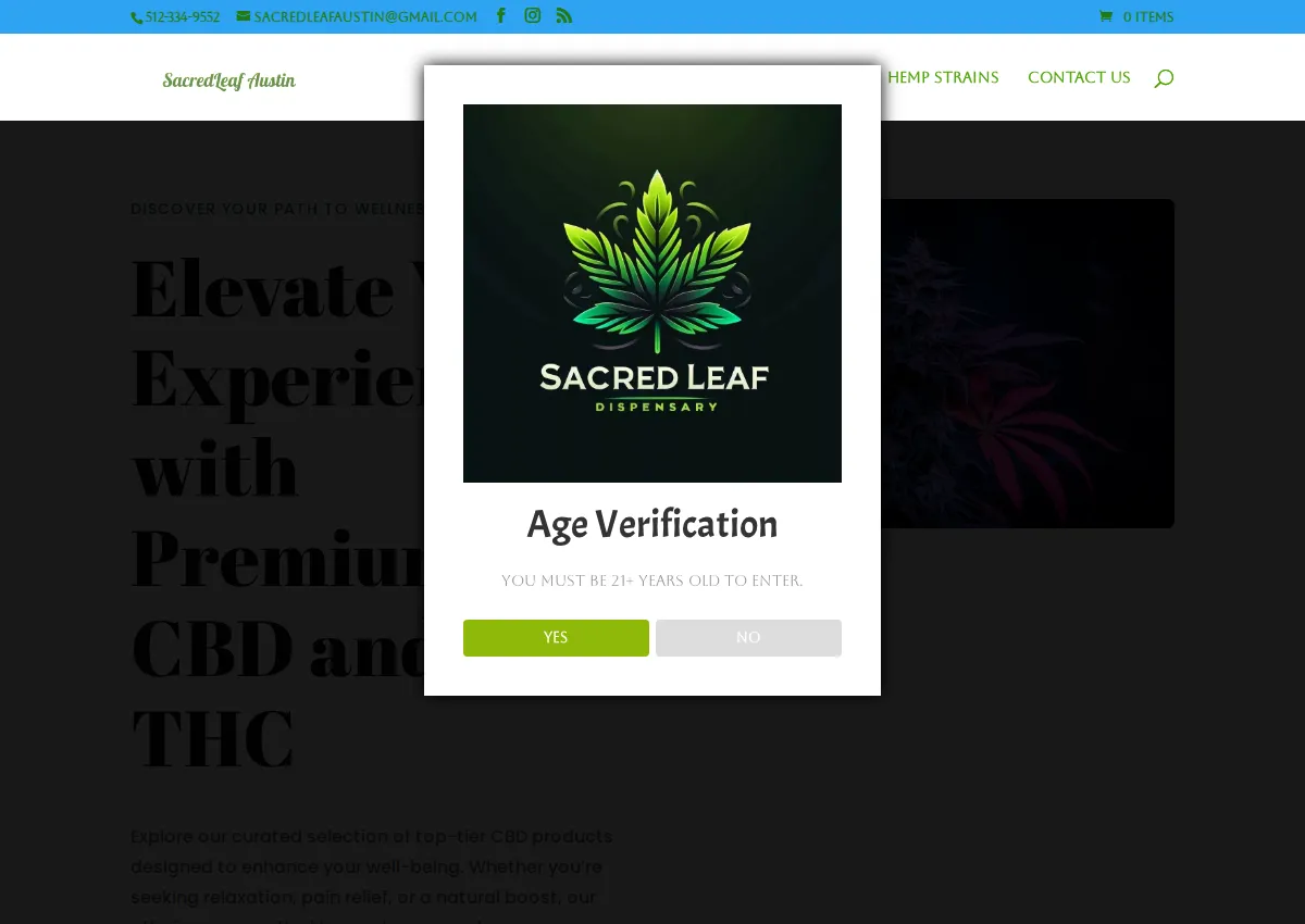 Store homepage