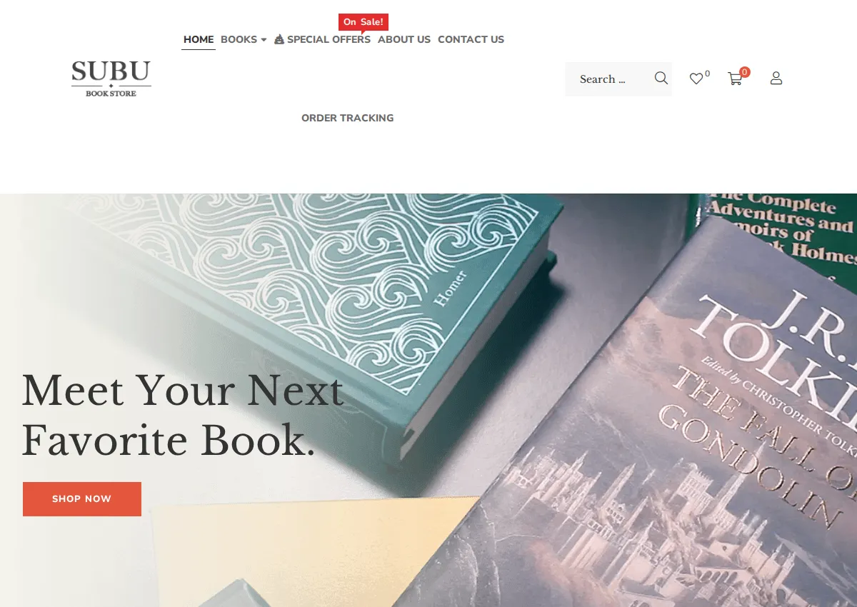 Store homepage