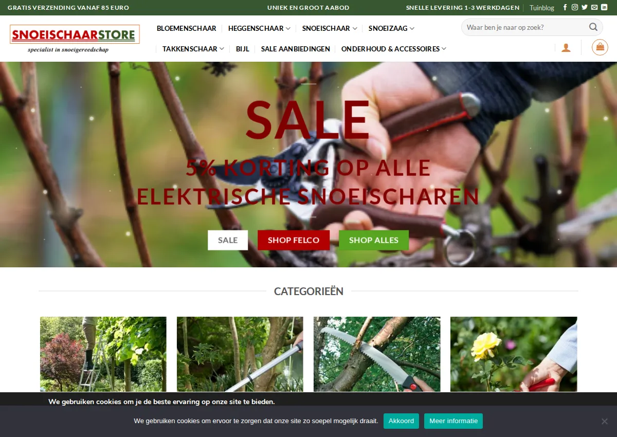 Store homepage