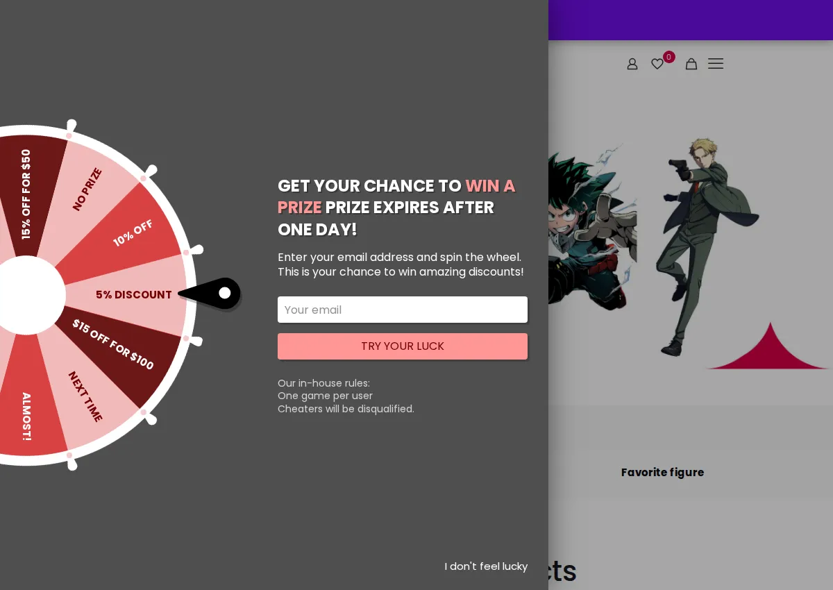 Store homepage