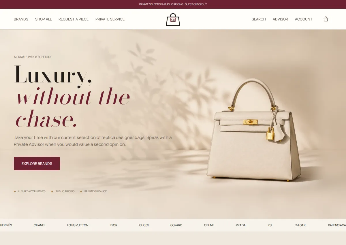 Store homepage