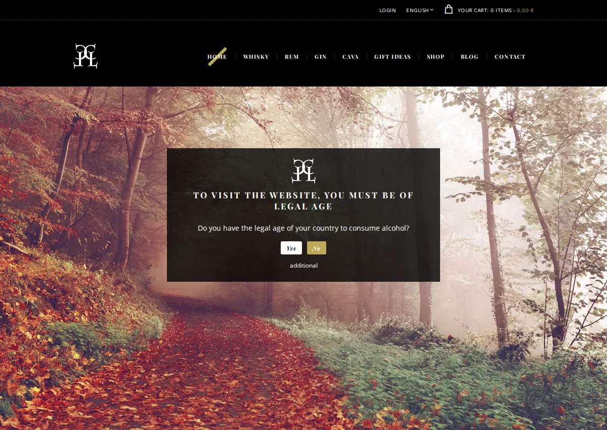 Store homepage