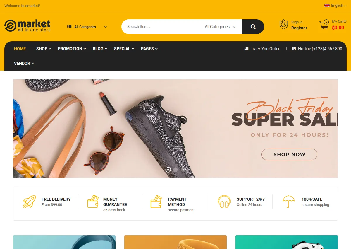 Store homepage