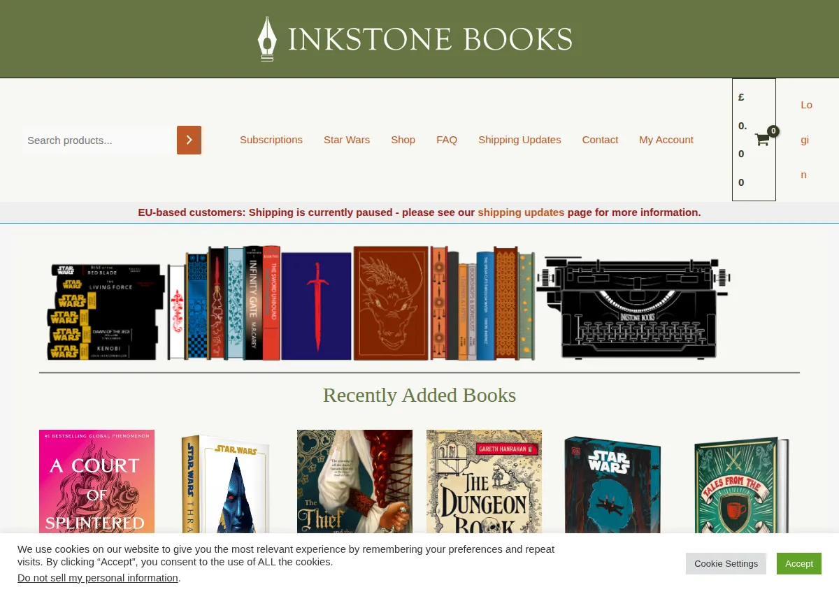 Store homepage