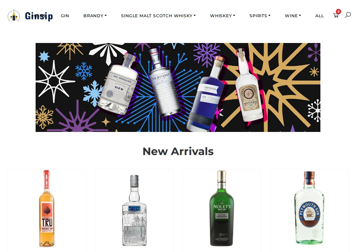 Store homepage