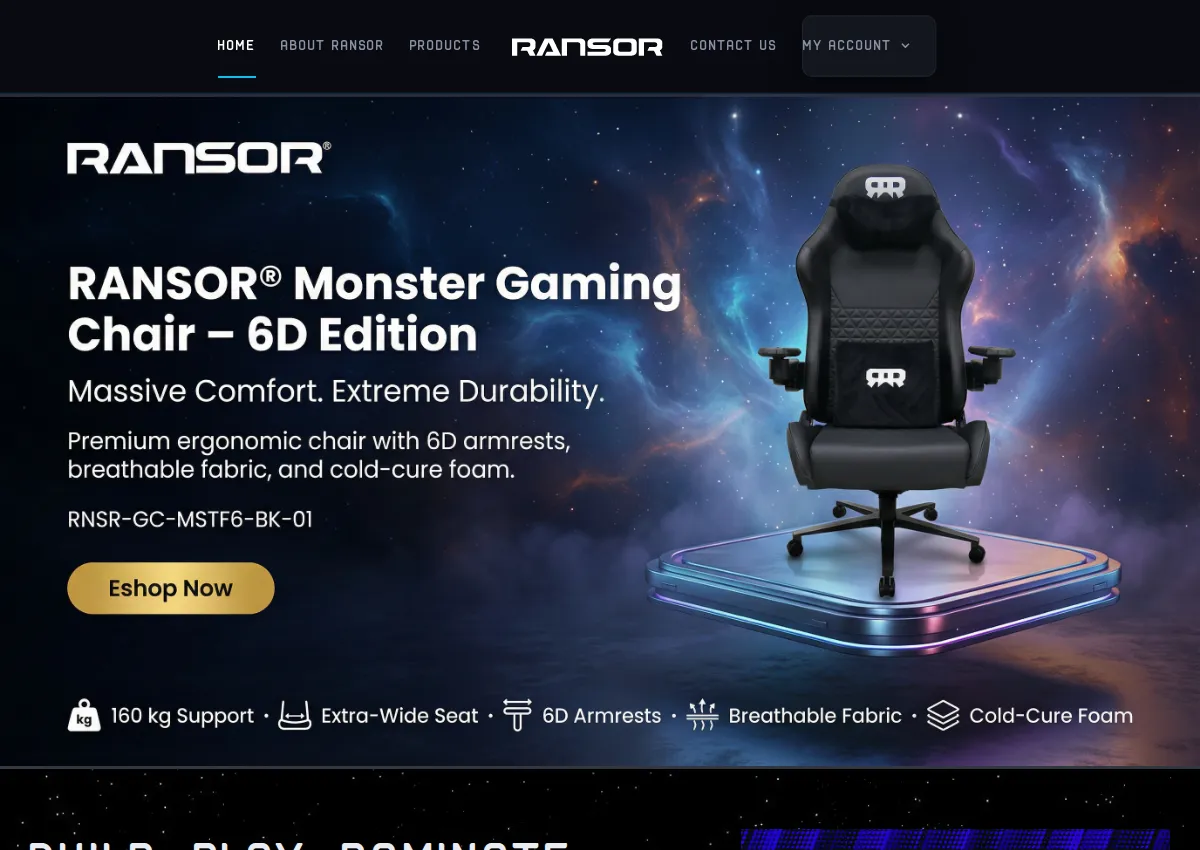 Store homepage