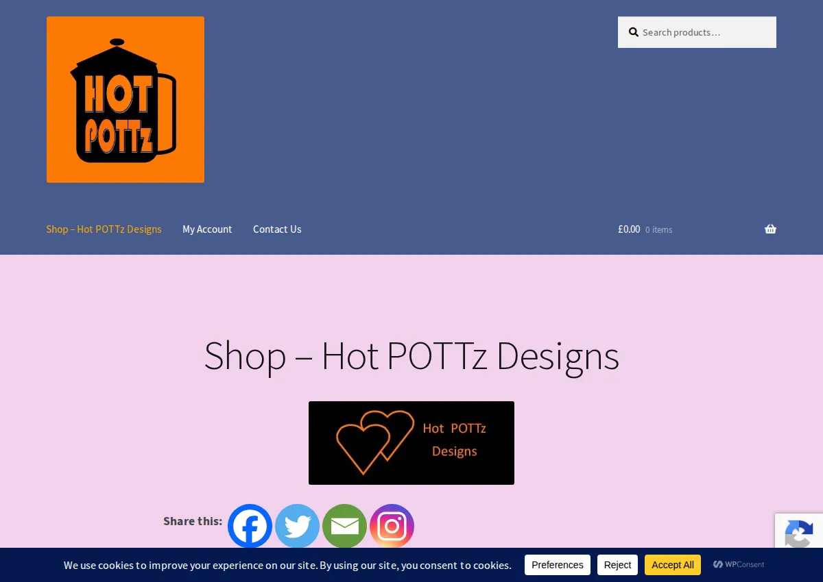 Store homepage