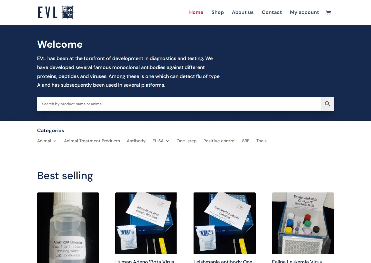 Store homepage