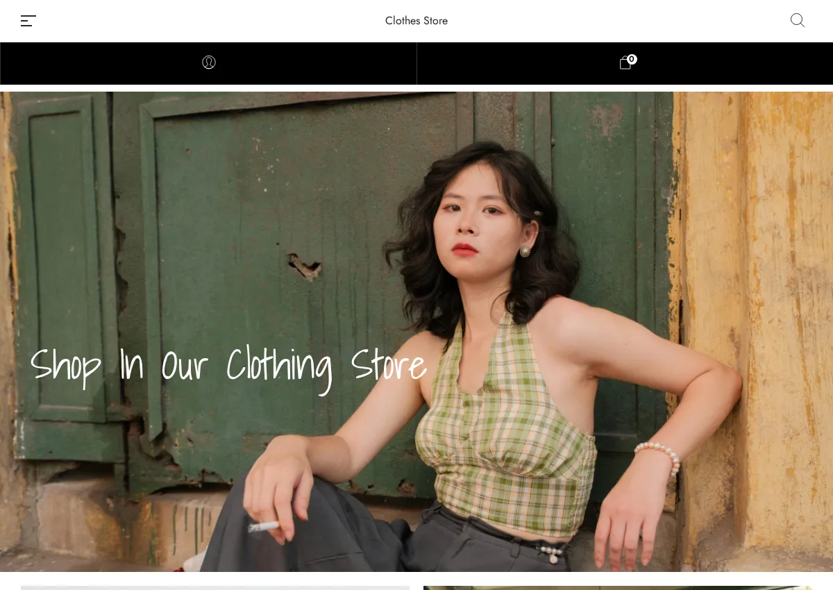 Store homepage