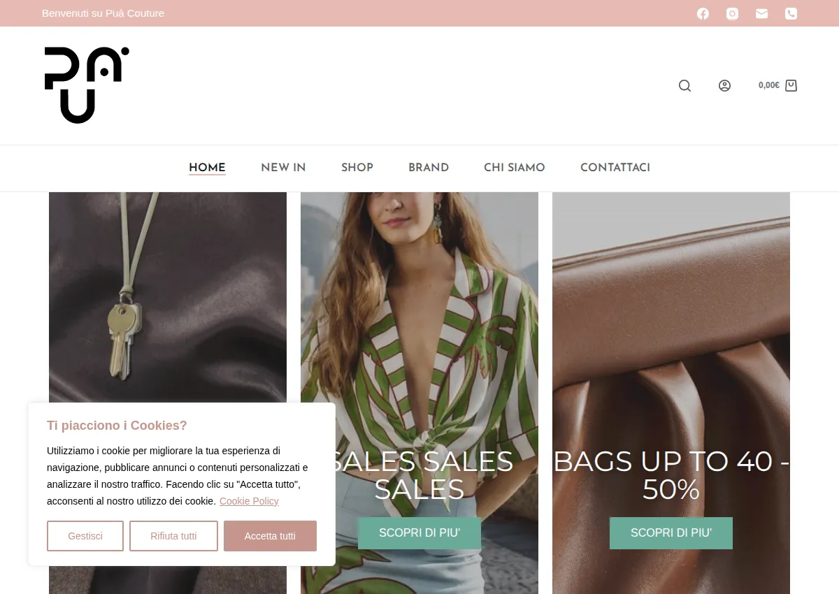 Store homepage