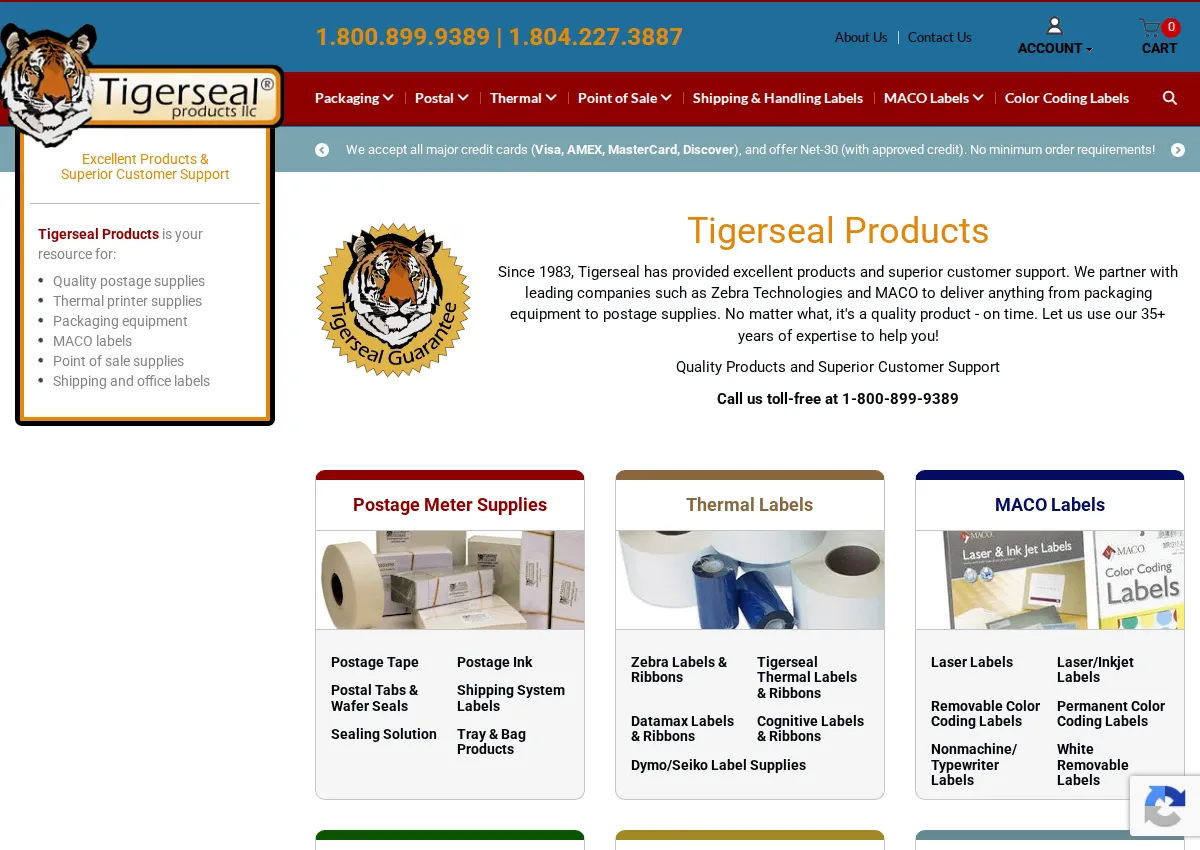 Store homepage