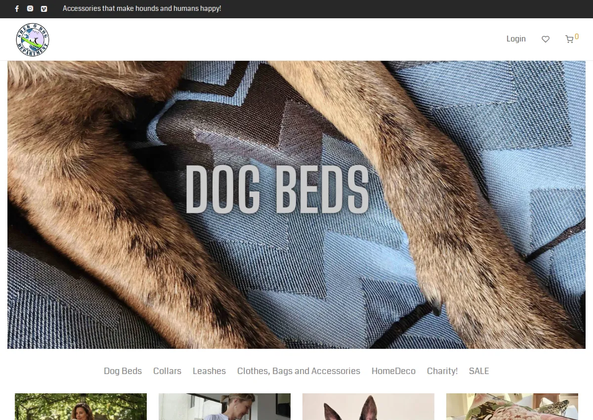 Store homepage