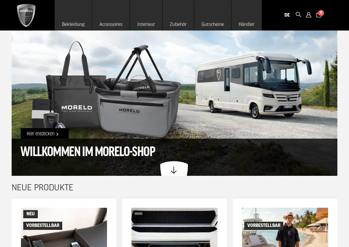 Store homepage