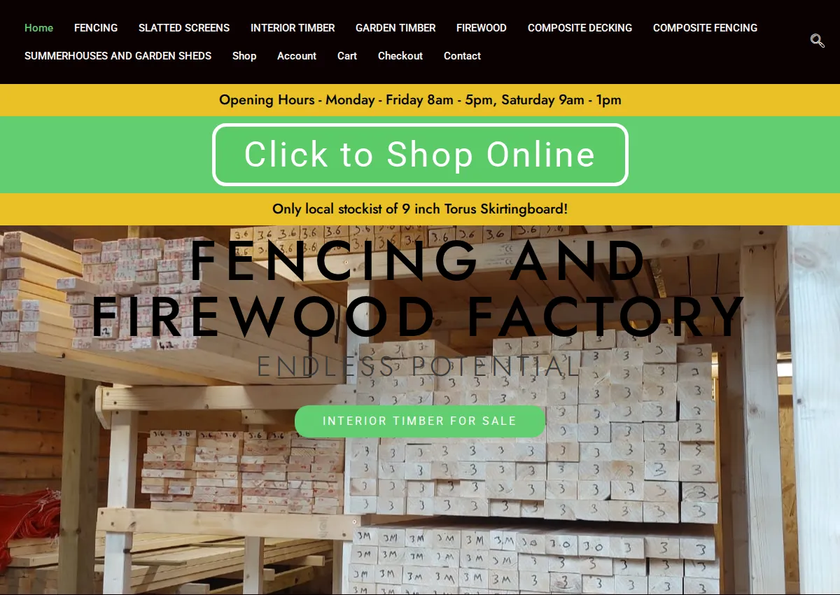 Store homepage