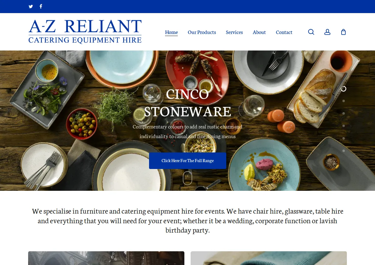 Store homepage