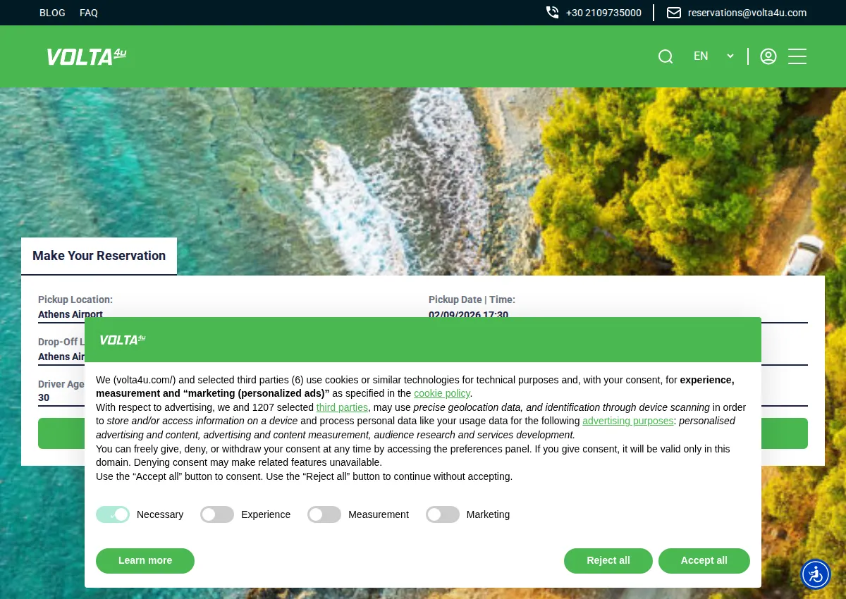 Store homepage