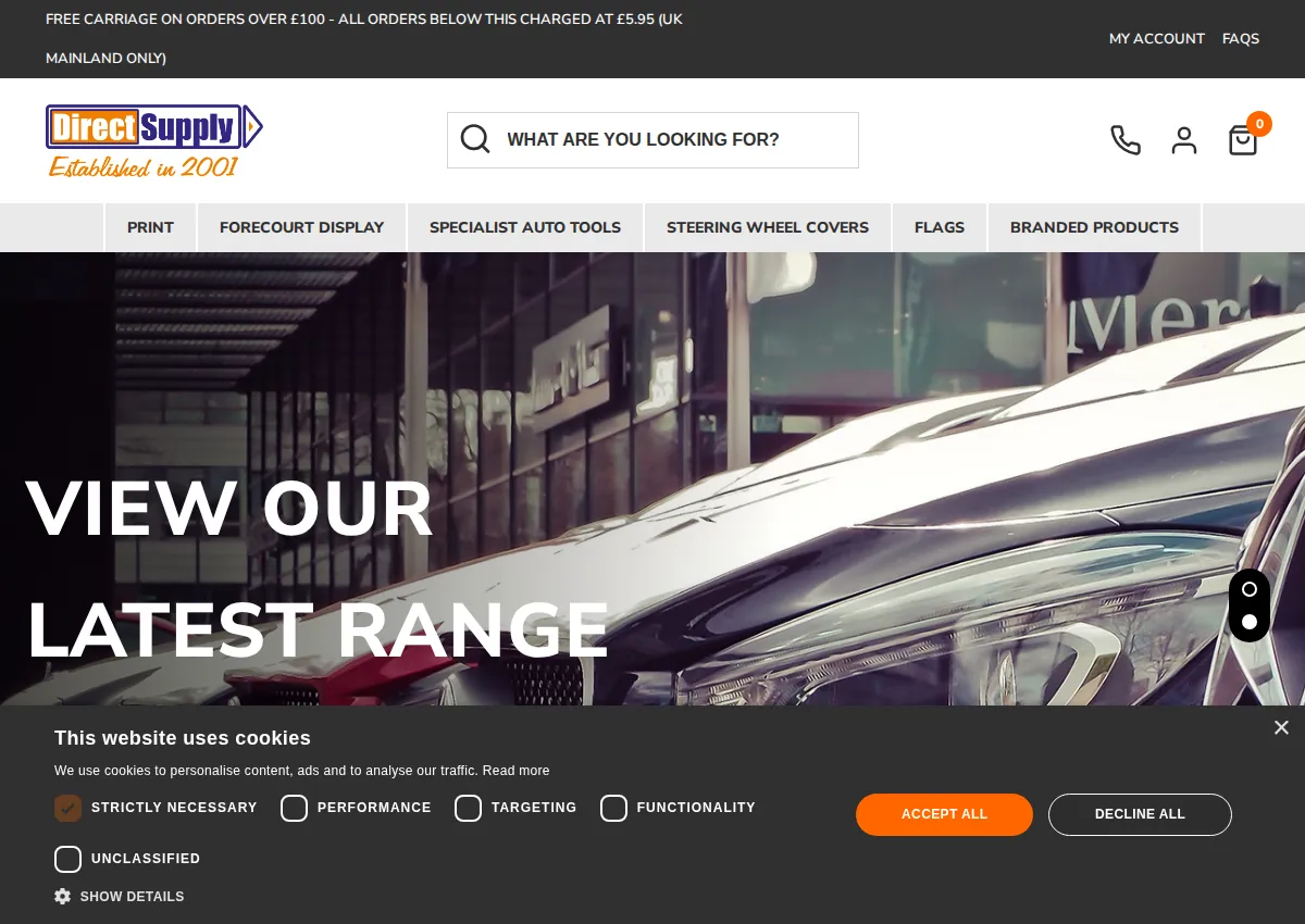 Store homepage