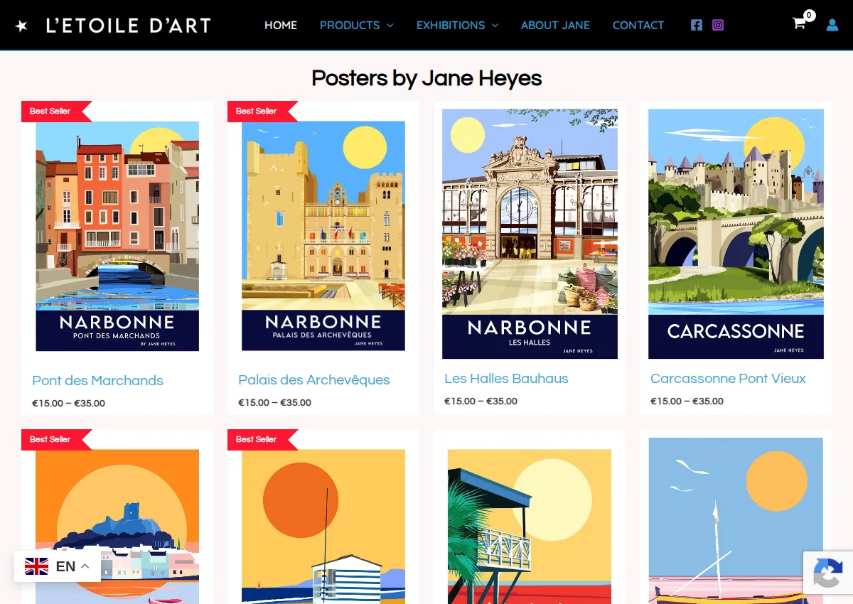 Store homepage