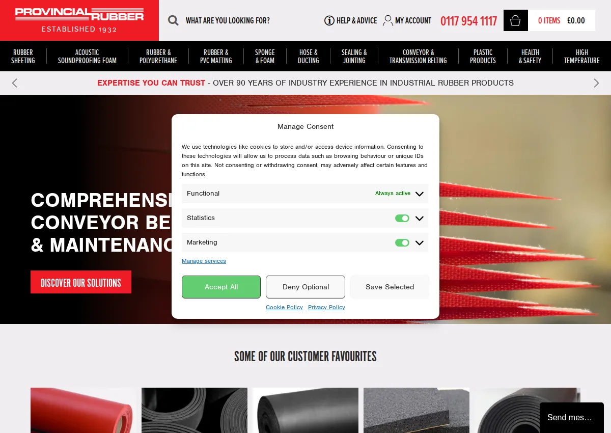 Store homepage